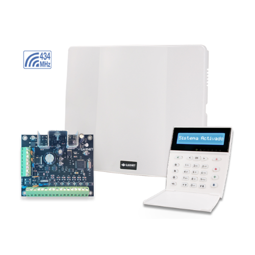 Alarma Inalambrica Y Teclado Lcdrf, 32 Z, 4 Part, 4 Pgm + Gabinete + Transformador.