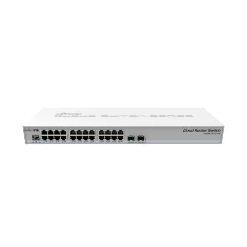 24 Gigabit Port Switch With 2 X Sfp+ Cages In 1u Rackmount Case, Dual Boot (routeros Or Switchos) No Incluye Fuente (24v 1,2a) Microtik