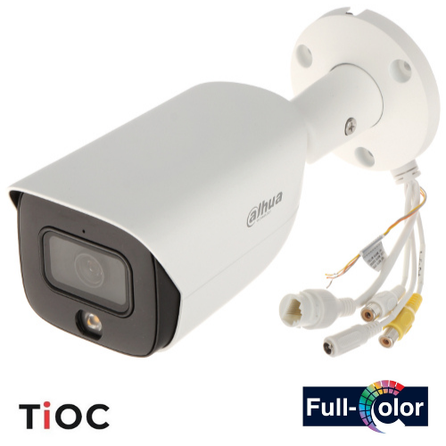 Bullet Ip 4mpx Tioc Full-color Wizsense Smd Plus Ivs Mic Incorporado, 1 Audio In/out 1 Alarma In/out Led 30m Slot Sd Poe Ip 67 Marca Dahua