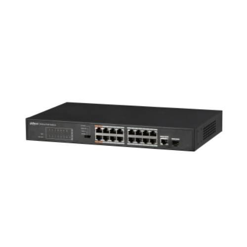Switch Poe- Poe+ 16 Puertos 10/100mbps, 1gigabit Combo Port, Port 1-2 Support The Maximum Power Of 60w, Poe Output Total Power Up To 135w. Dahua